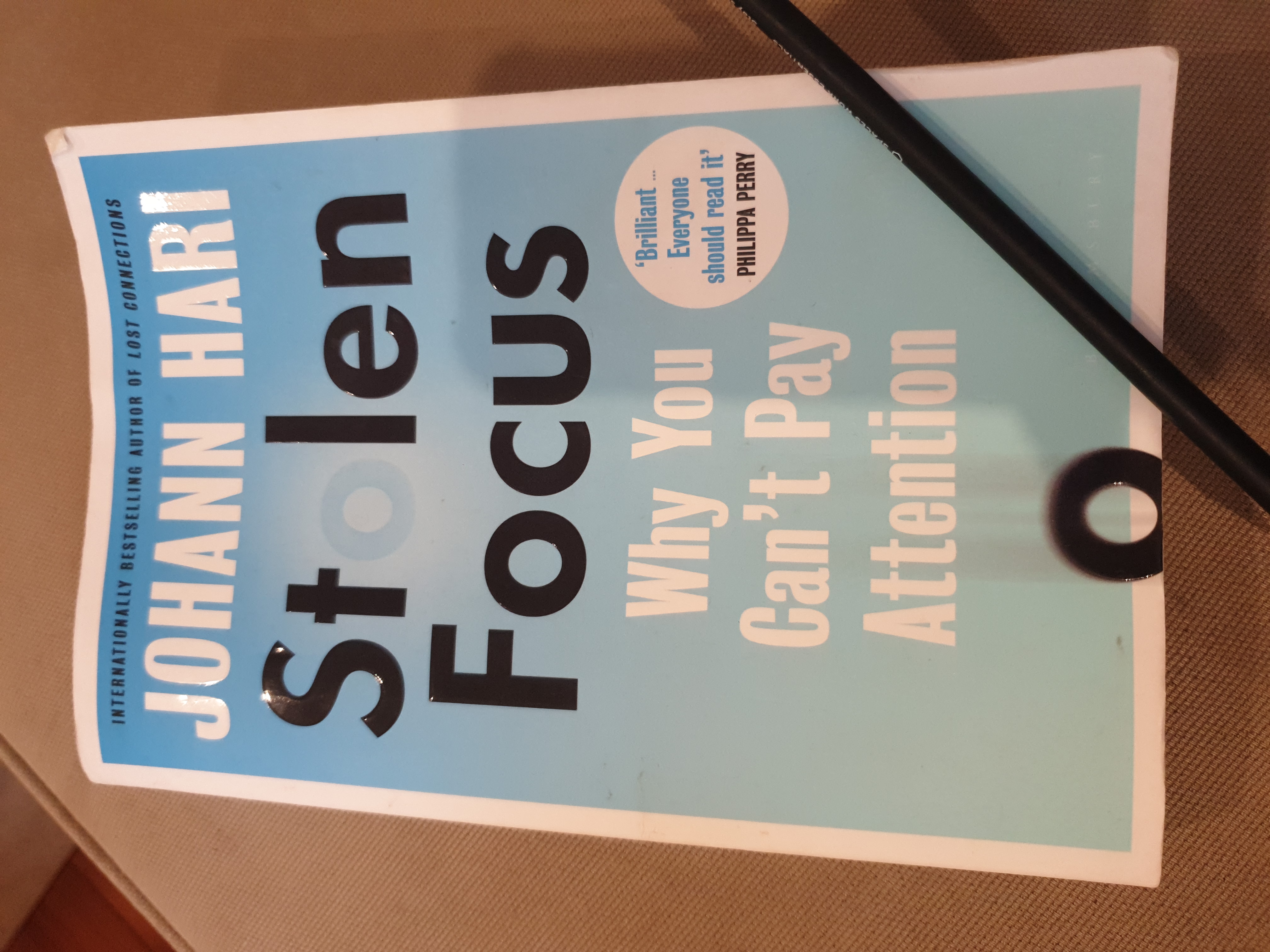 Photo of Johann Hari's Stolen Focus book